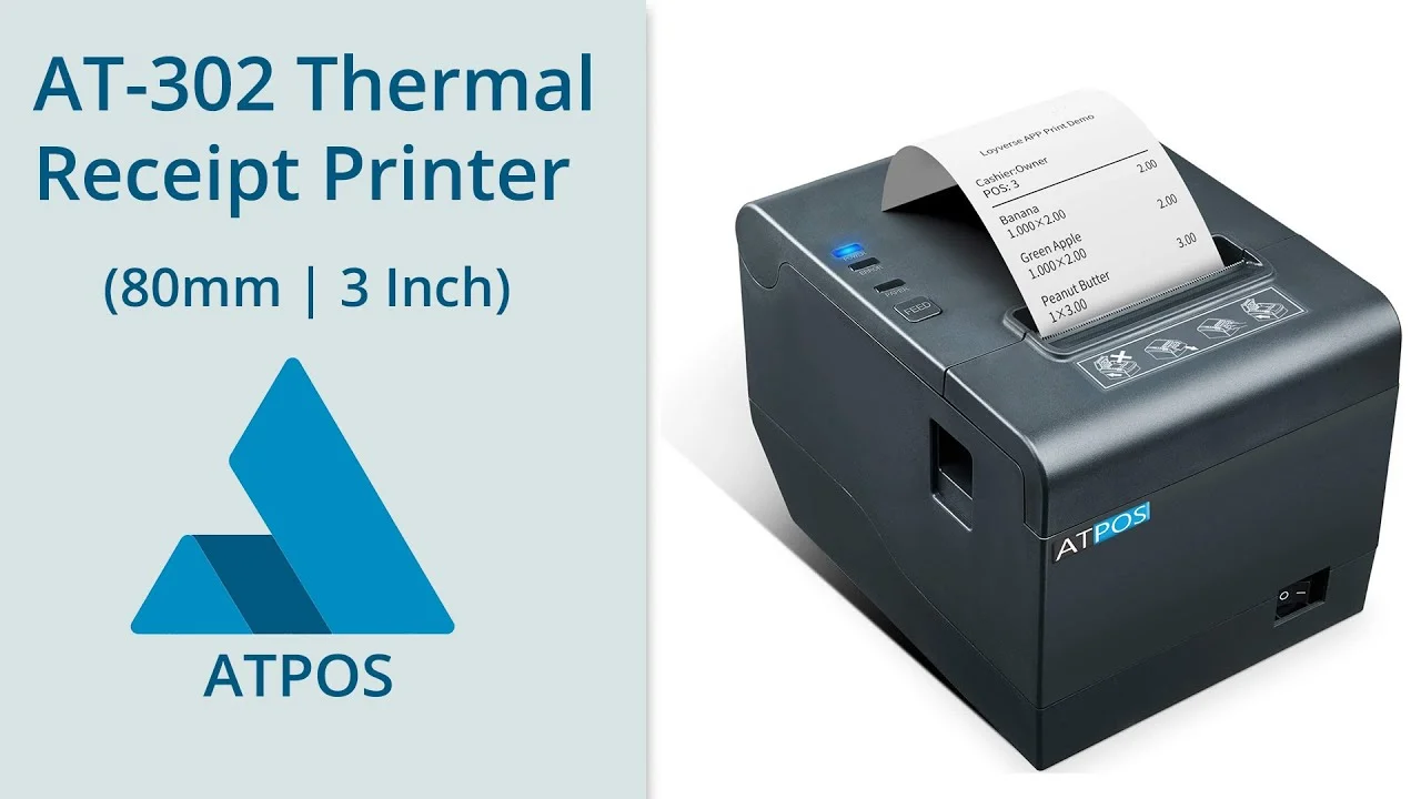 ATPOS AT-302 80mm 3" Thermal Printer with Auto Cutter USB+LAN 230mm/s - Image 3