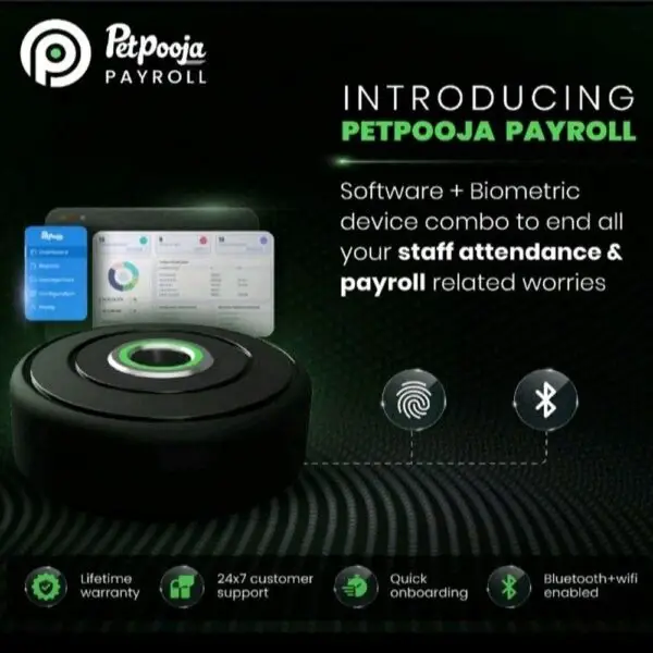 Petpooja Payroll & Attendance Management Software with Biometric Hardware (Bluetooth/Wifi) - Image 5